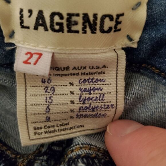 L'AGENCE Margot High-Rise Skinny Ankle Jeans sz 27 - Picture 8 of 8
